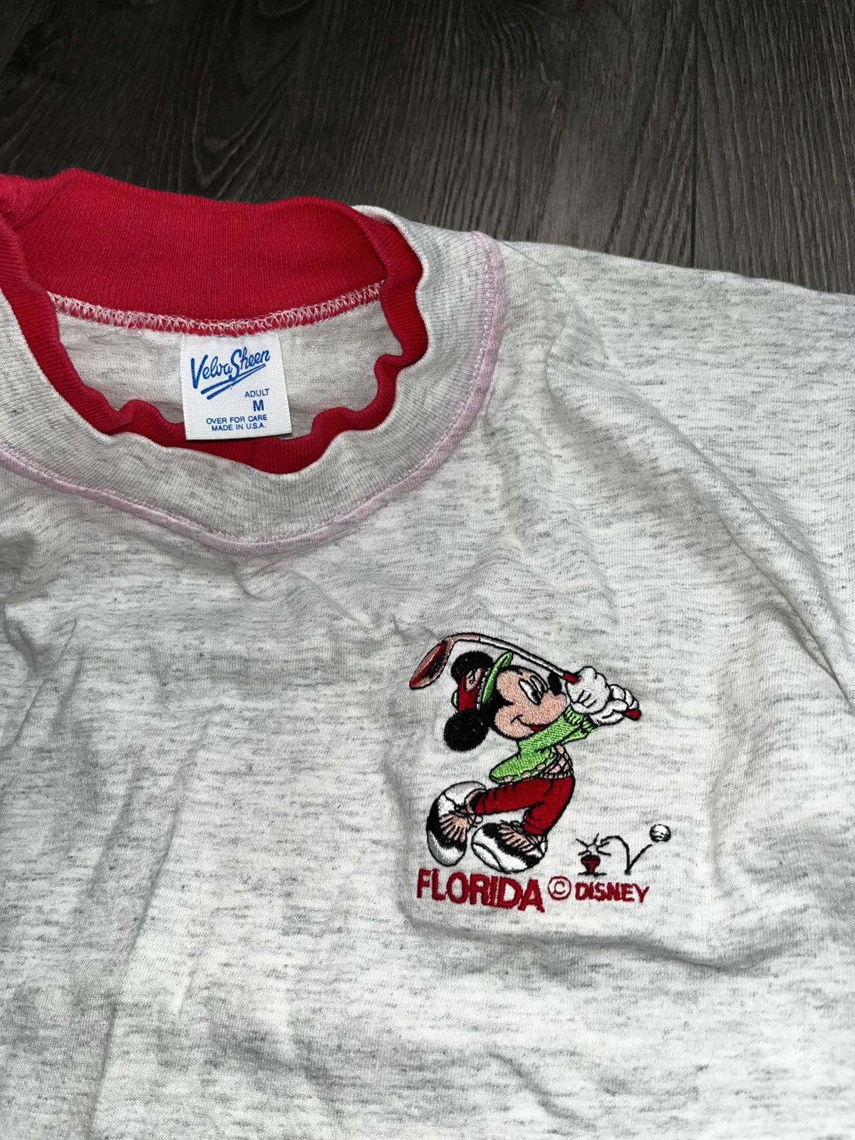 Velva Sheen VTG 1990s Velva Sheen Disney Mickey Golf Florida Tee USA Size US M / EU 48-50 / 2 - 1 Thumbnail