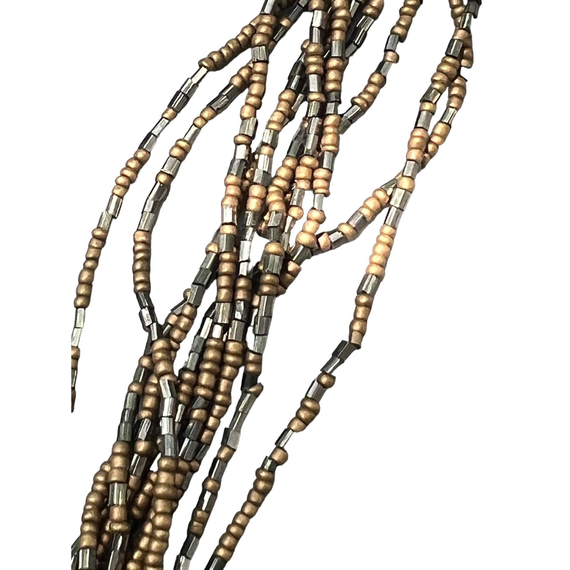 Other Copper Hematite Beaded Necklace Multi Strand Tassel 25" long Size ONE SIZE - 5 Thumbnail