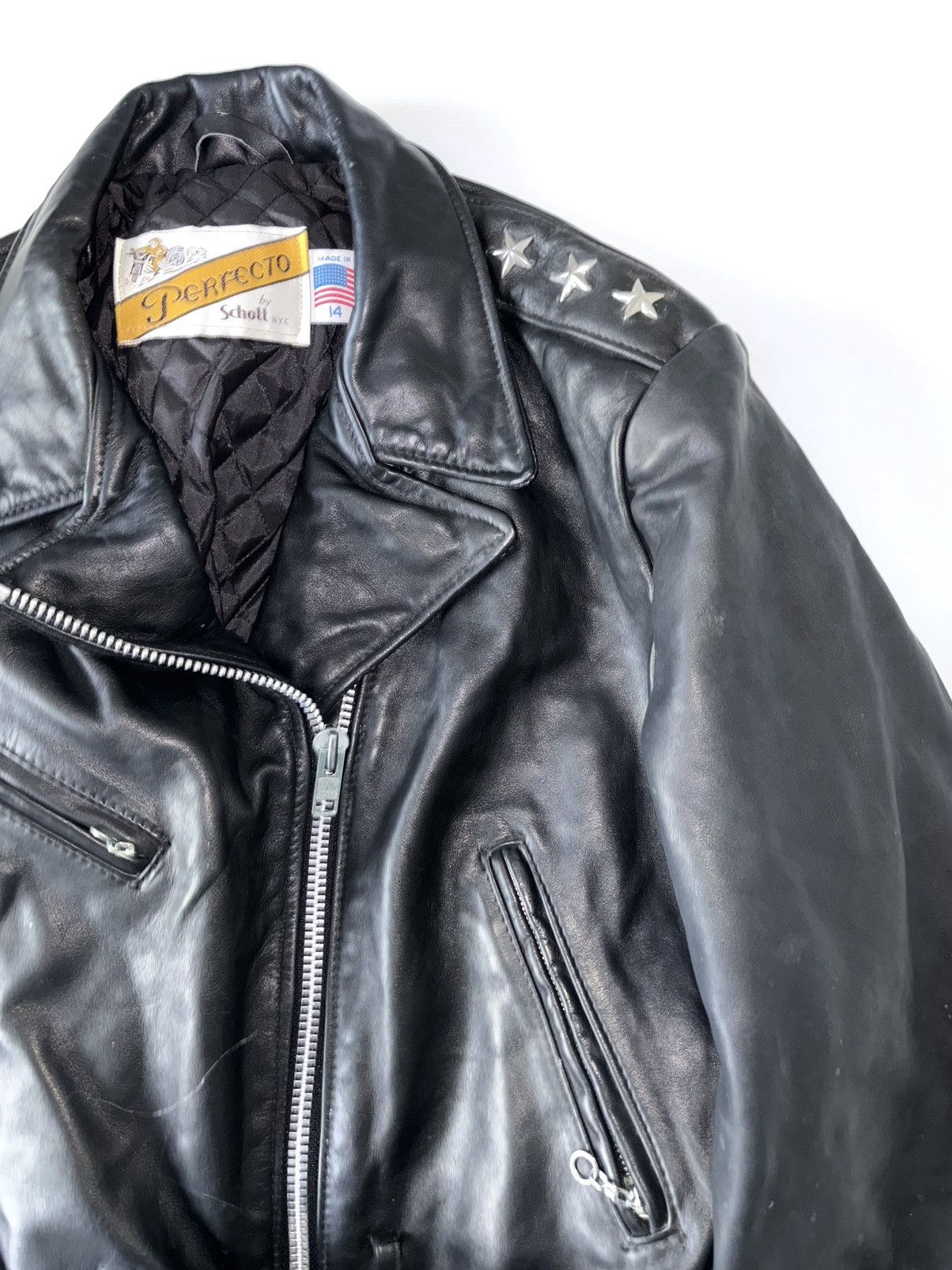 Schott Vintage Schott Perfecto Biker leather jacket Size XL / US 12-14 / IT 48-50 - 5 Thumbnail
