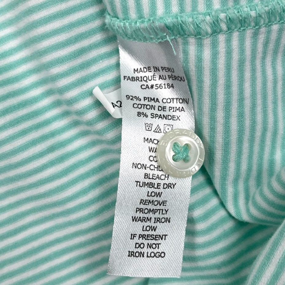 Vintage VINTAGE B. Draddy Polo Shirt Mens L Green Striped Rehoboth Beach Golf Performance Sport Size US L / EU 52-54 / 3 - 4 Thumbnail