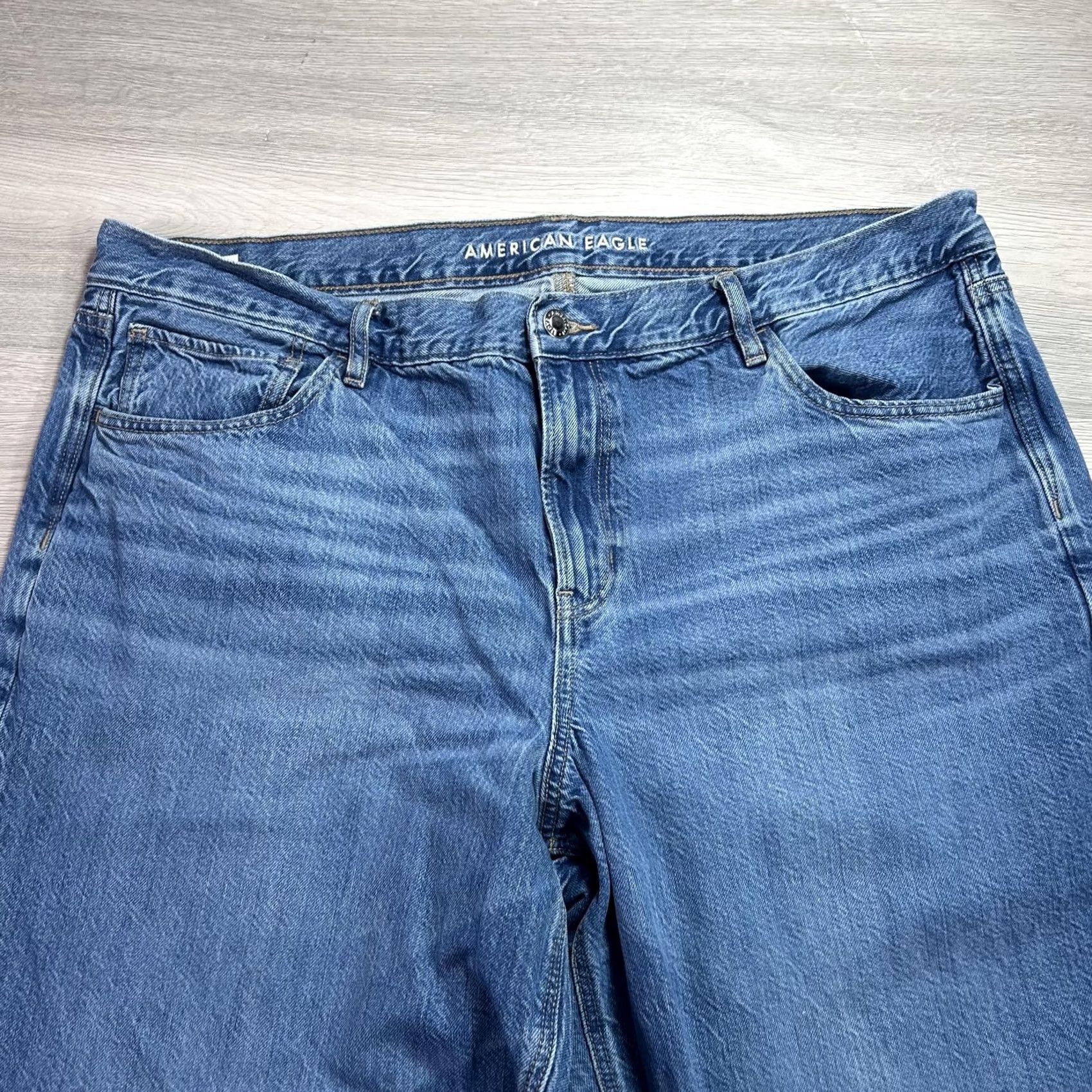American Eagle Outfitters VINTAGE American Eagle 90s Straight Jeans Womens 20 Blue High Rise Relaxed 44x31 Denim Size 42" / US 20 - 4 Thumbnail