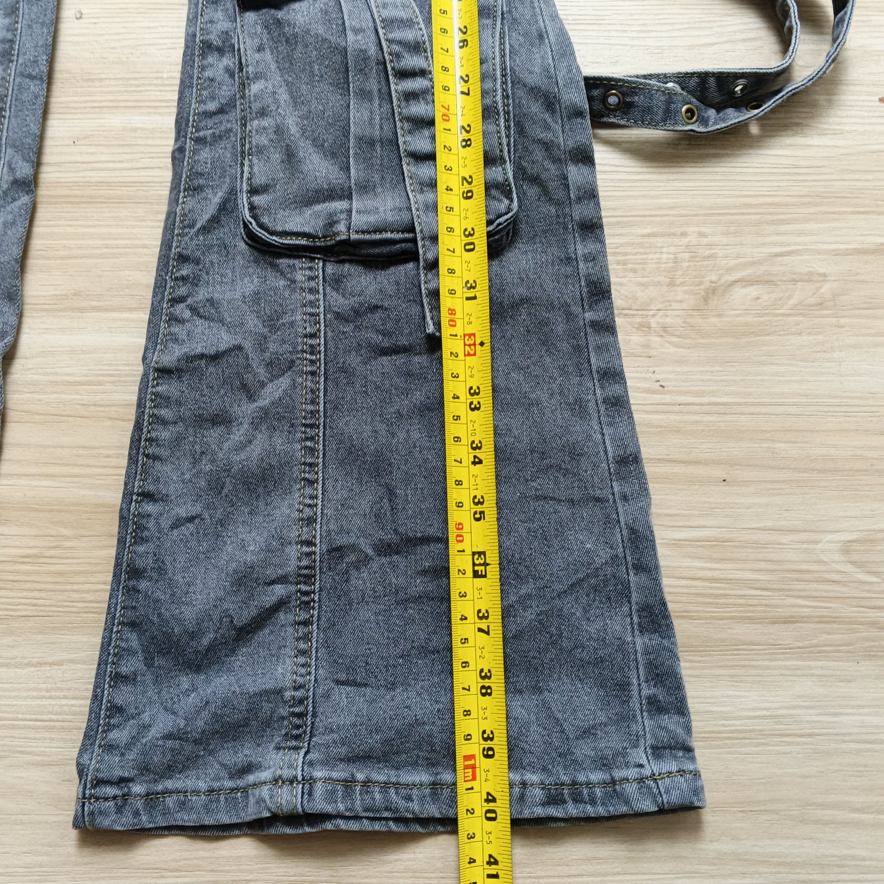 Le Grande Bleu (L.G.B.) Vintage Japanese Multi Pocket Flared Grunge Lace Jeans Size 24" / US 00 / IT 34 - 12 Thumbnail