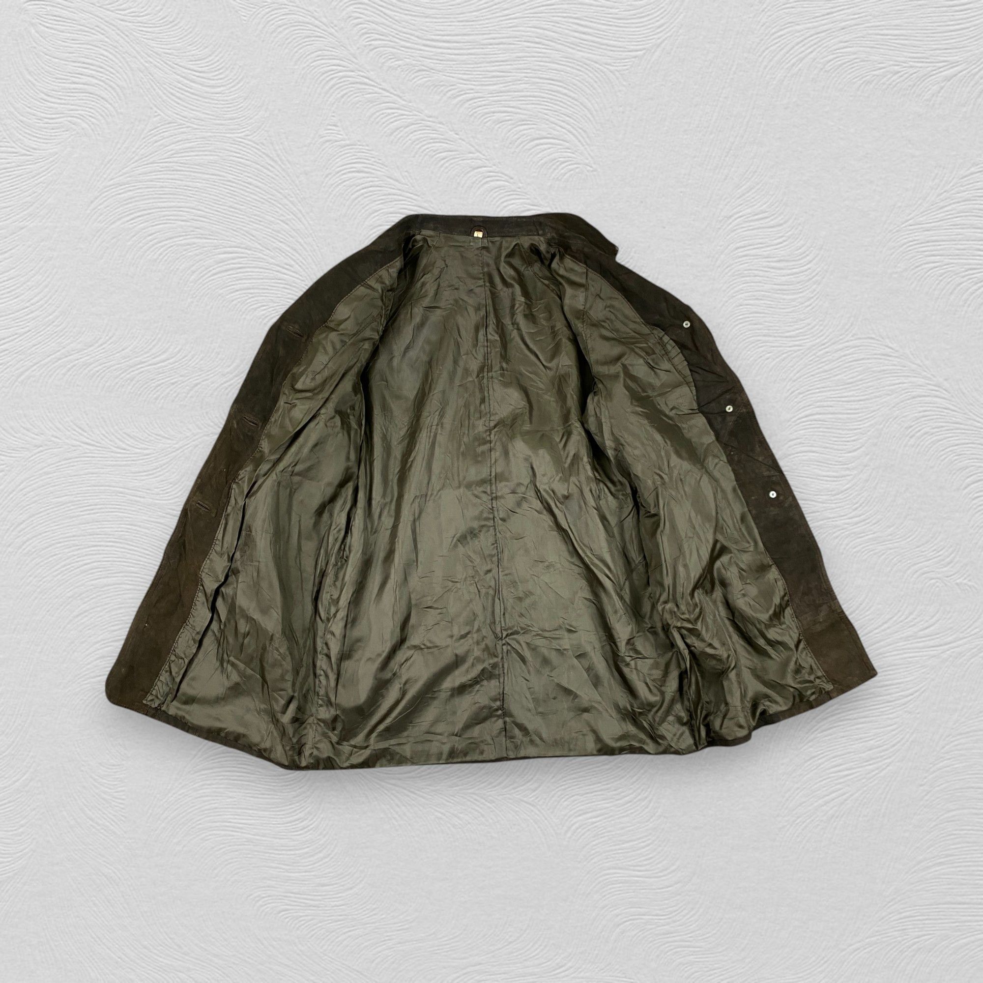 Leather Vintage Leather Button Up Coat Jacket- J420 Size US M / EU 48-50 / 2 - 3 Thumbnail