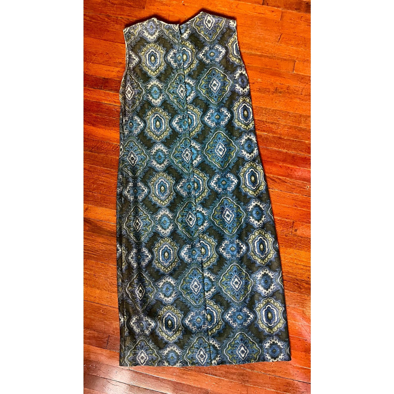 Vintage Vintage 60s Green Gold Mini Shift Dress Small Cocktail Party Size S / US 4 / IT 40 - 2 Thumbnail