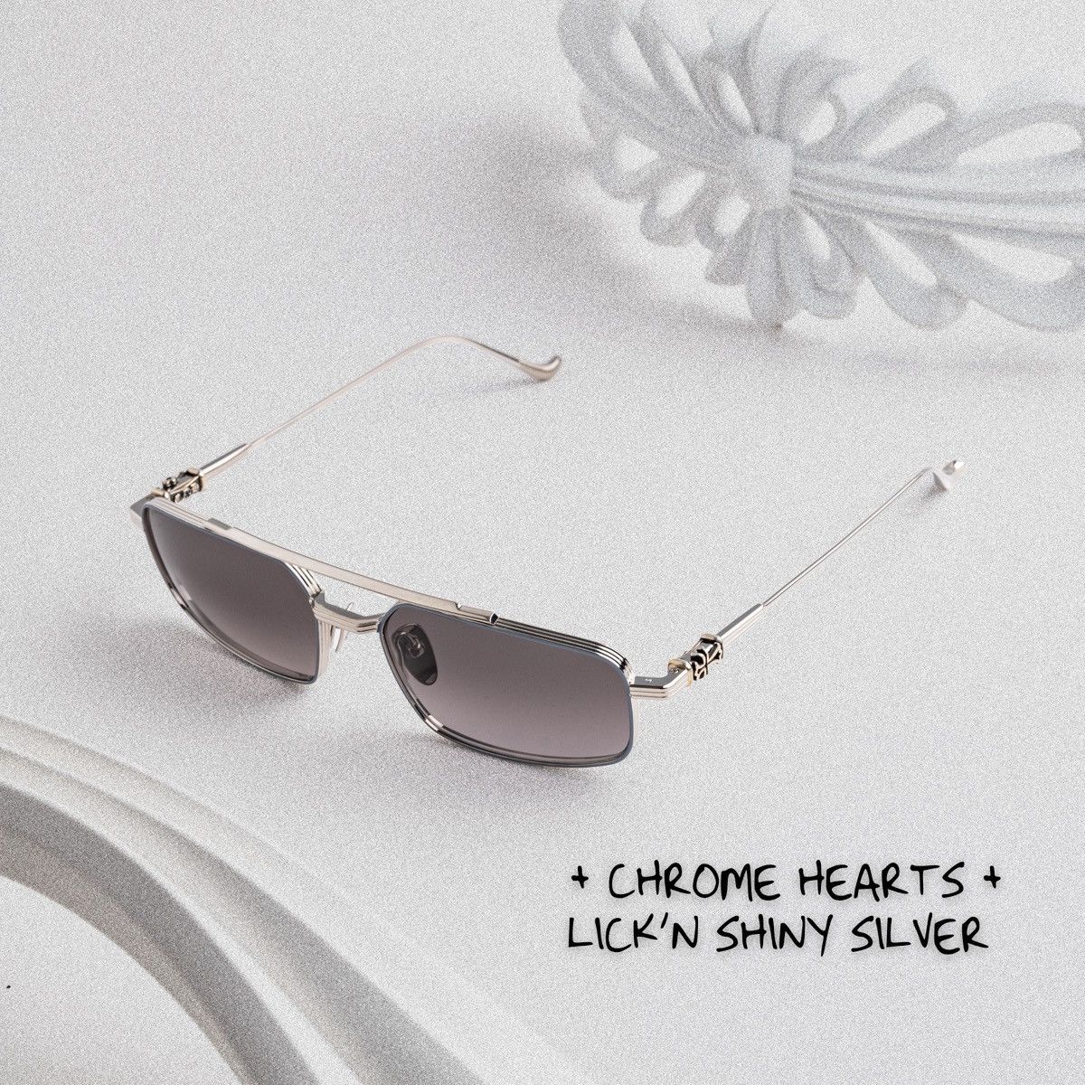 Chrome Hearts CHROME HEARTS LICK'N SHINY SILVER SUNGLASSES Size ONE SIZE - 1 Thumbnail