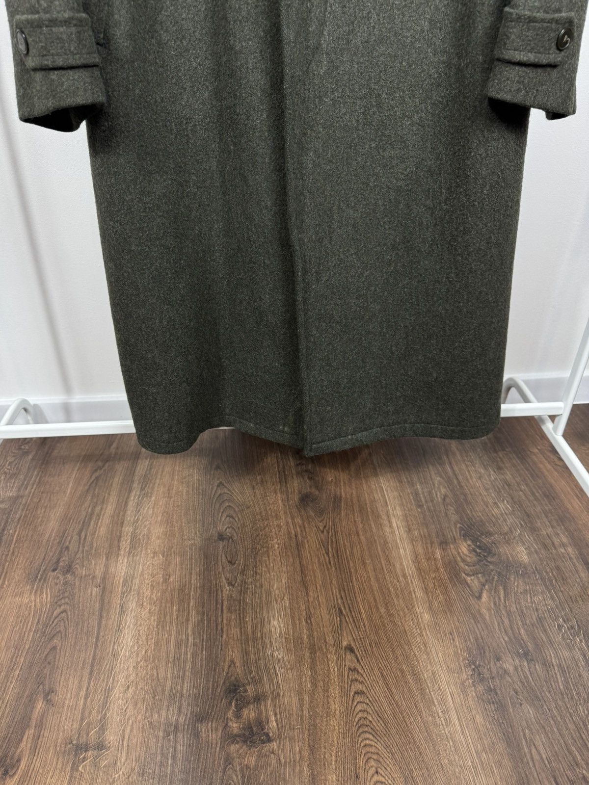 Other Vintage Men’s Olive Wool Overcoat Long Minimal Winter Coat Size US XXL / EU 58 / 5 - 5 Thumbnail