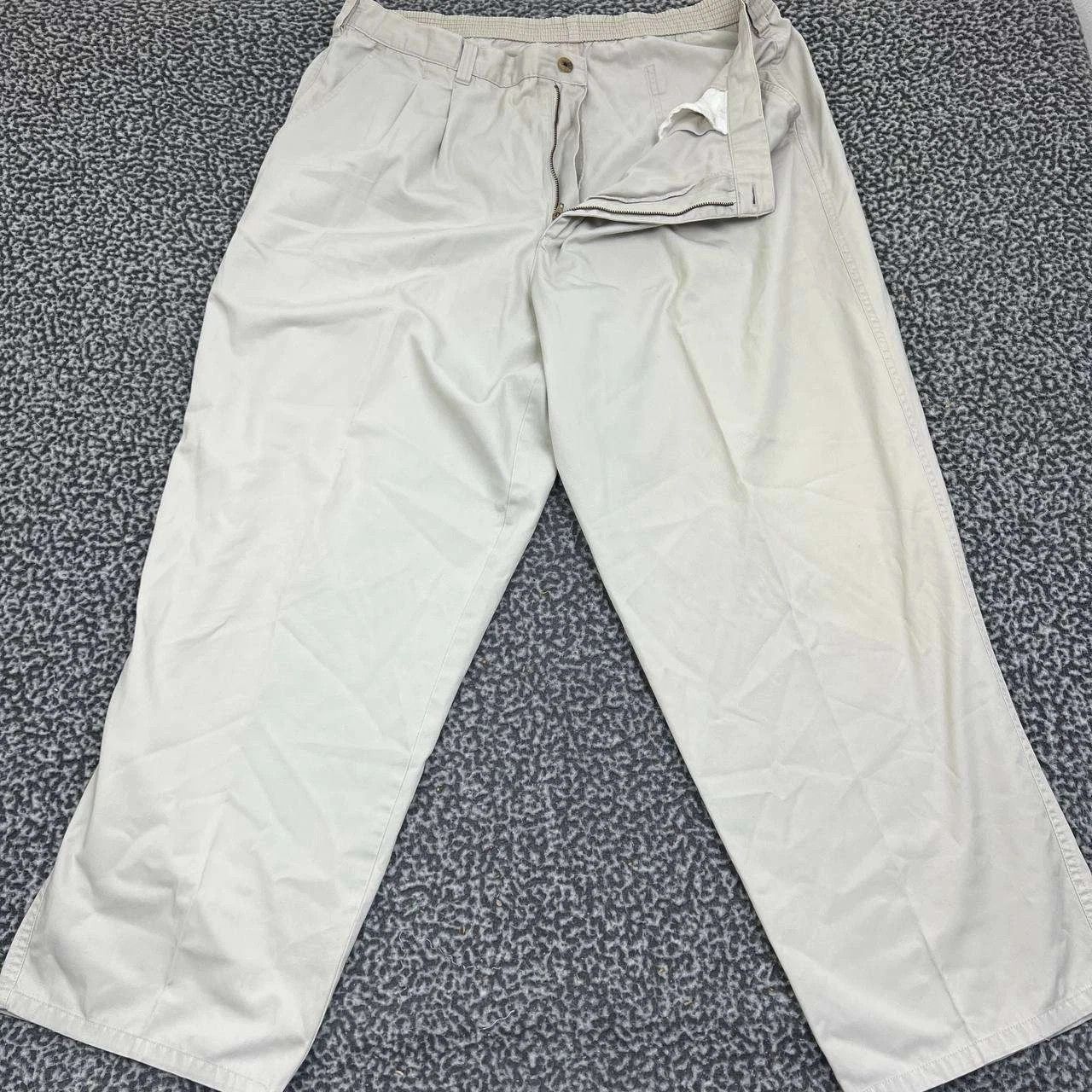 Basic Editions Basic Editions Pants Men 40x30 Chino Straight Leg Pleated Size US 40 / EU 56 - 1 Thumbnail