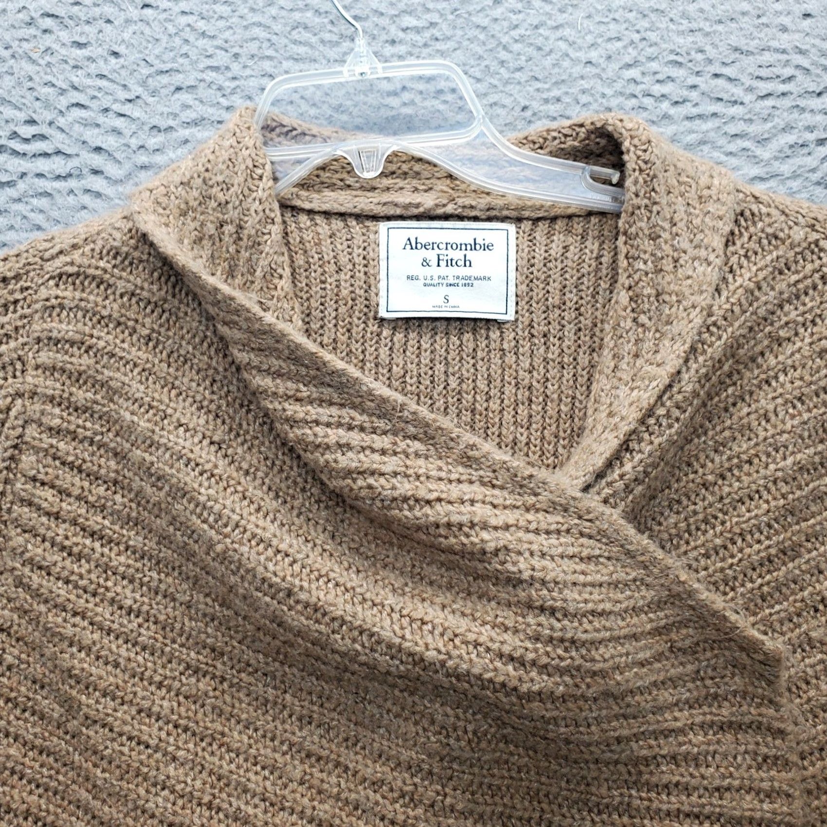 Abercrombie & Fitch Abercrombie & Fitch Cardigan Sweater Womens Small Brown Knit Open Draped Front - Size S - Brown Knit - Cardigan - Regular - Pullover - Wool? Size S / US 4 / IT 40 - 8 Thumbnail