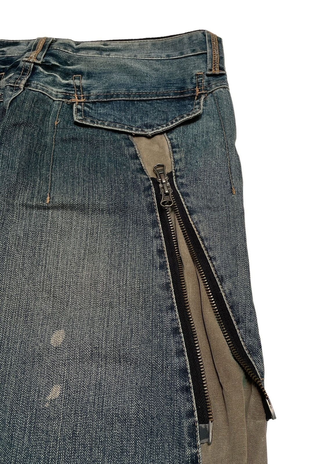 14th Addiction × Le Grande Bleu (L.G.B.) × PPFM Rare Design Vintage Brand PPFM Tactical Jeans 1990s Size US 31 - 6 Thumbnail