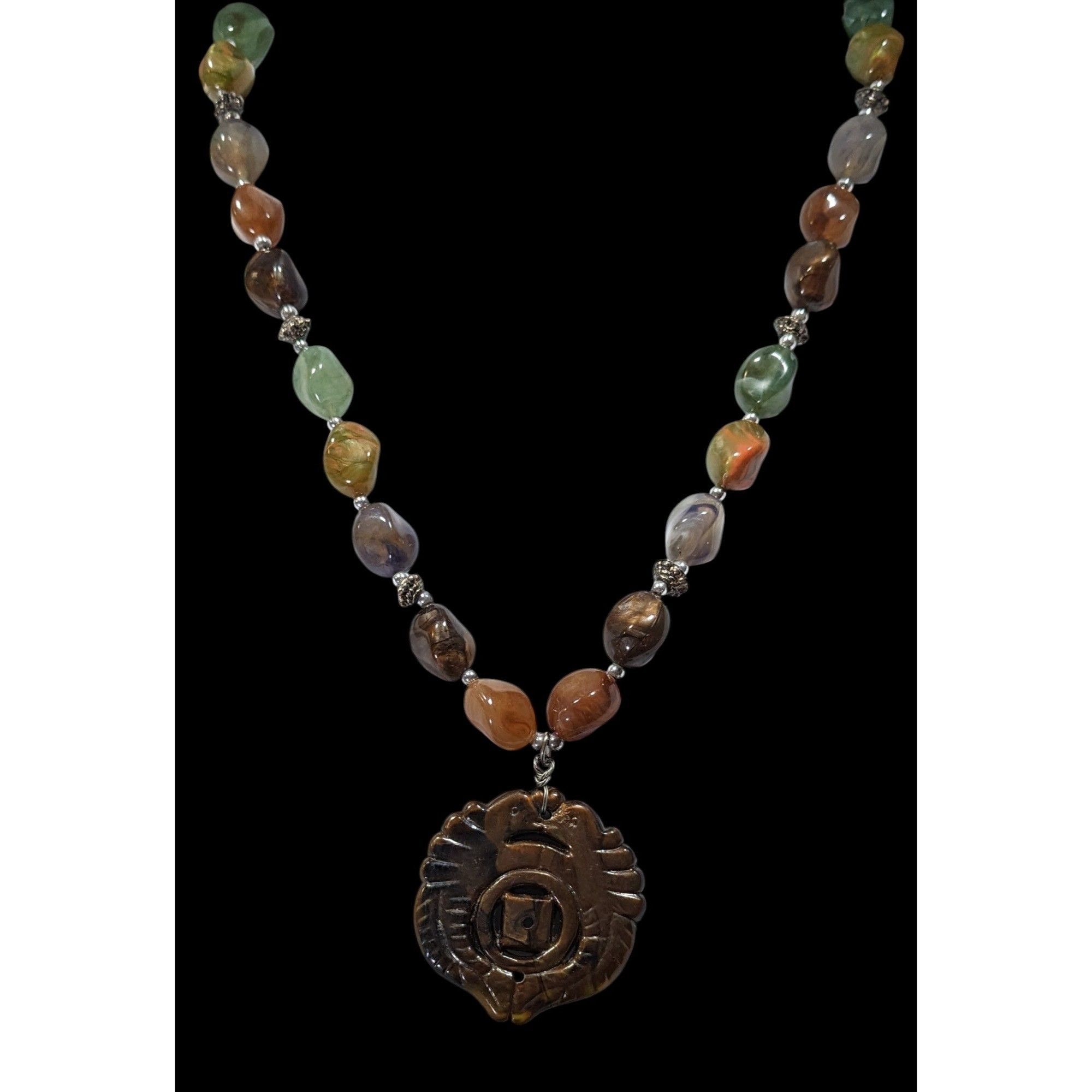Other Vintage Chinese Symbol Pendant Necklace With Faux Stone Bead Size ONE SIZE - 2 Thumbnail