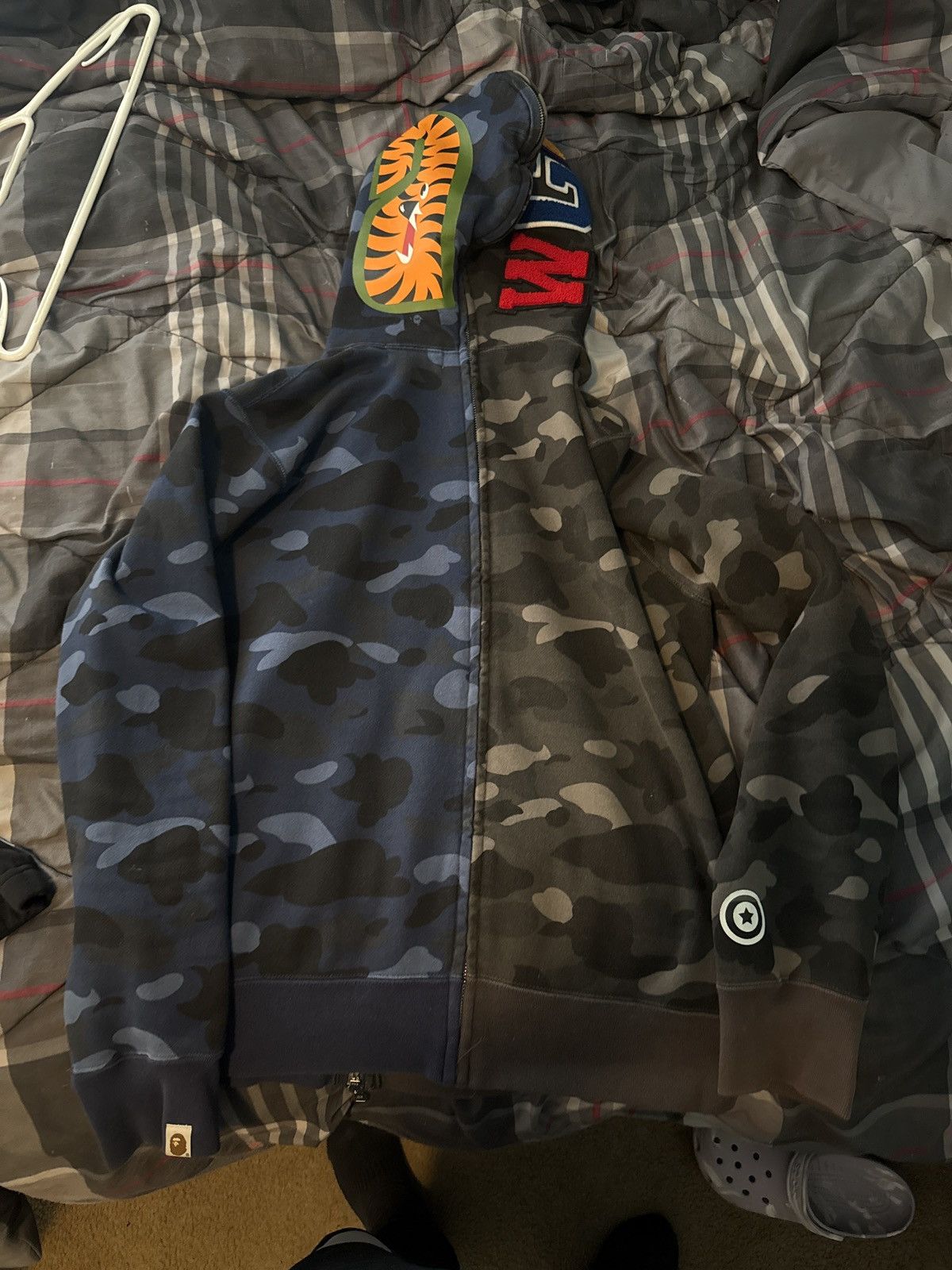 Bape Bape color camo separate Shark full zip hoodie Black/Blue Size US L / EU 52-54 / 3 - 2 Thumbnail