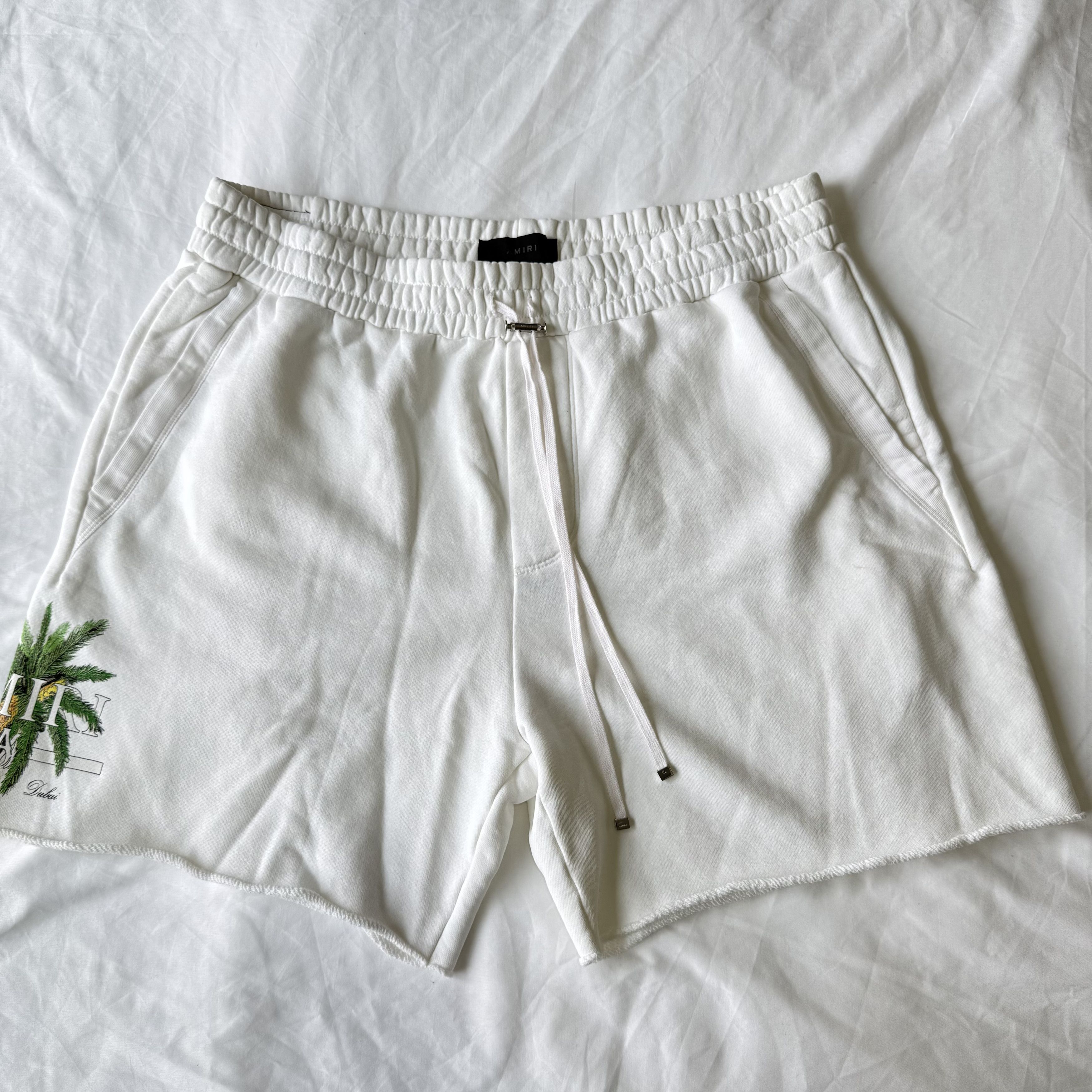 Amiri Amiri Dubai Exclusive Palm Tree Embroidered Sweatshorts Size US 43 - 1 Thumbnail