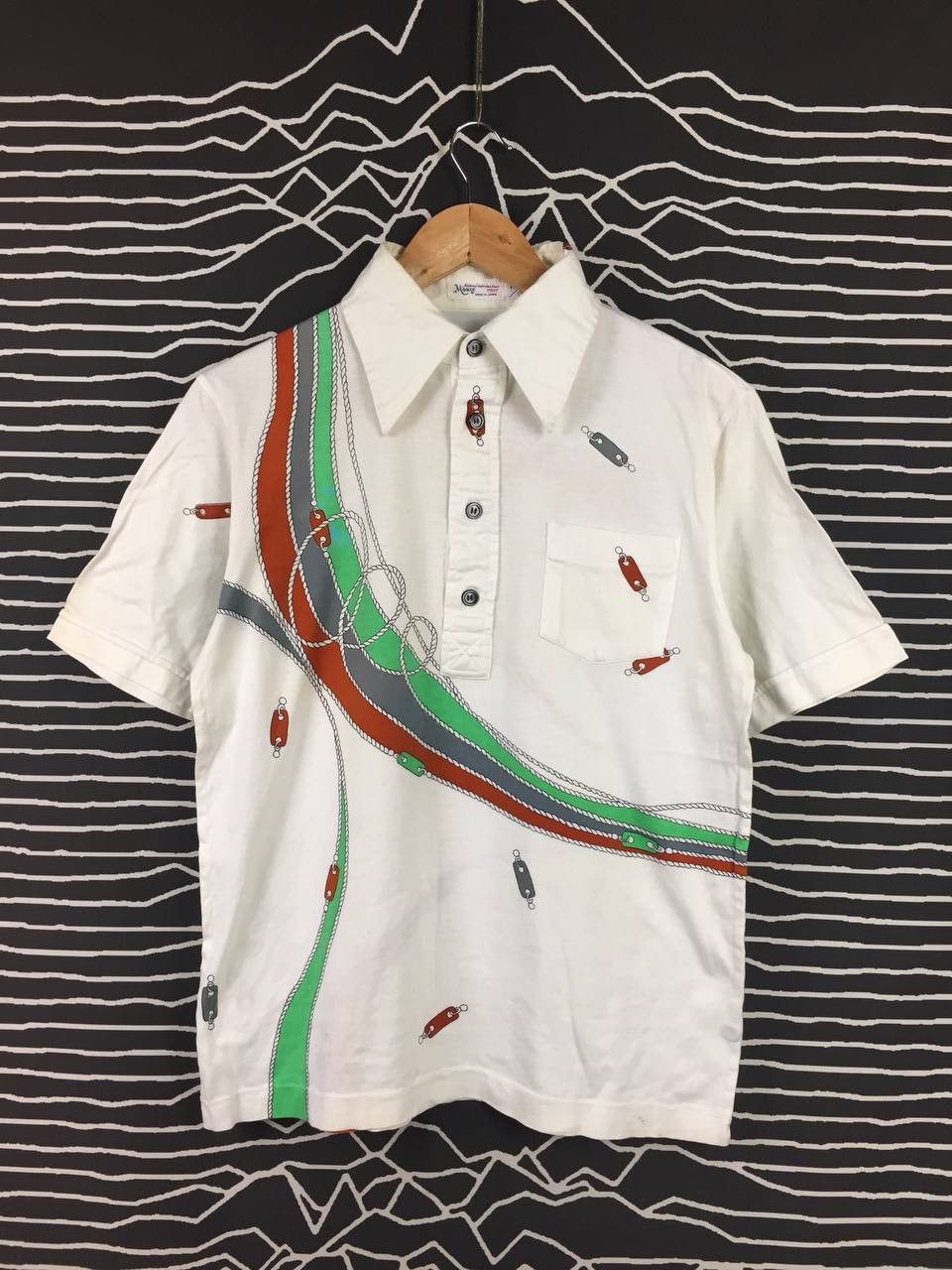 Japanese Brand Vtg 80s Moare Baroque Style All Over Print Luxury Polo Tee Size US M / EU 48-50 / 2 - 3 Thumbnail