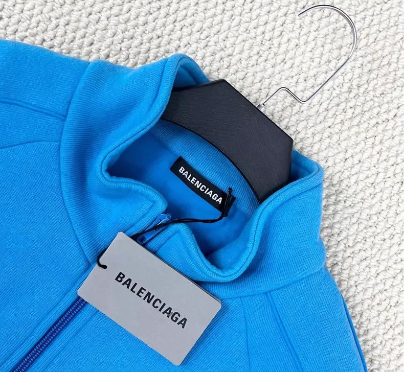 Other Balenciaga Blue embroidered banner polar fleece jacket Size US S / EU 44-46 / 1 - 2 Thumbnail