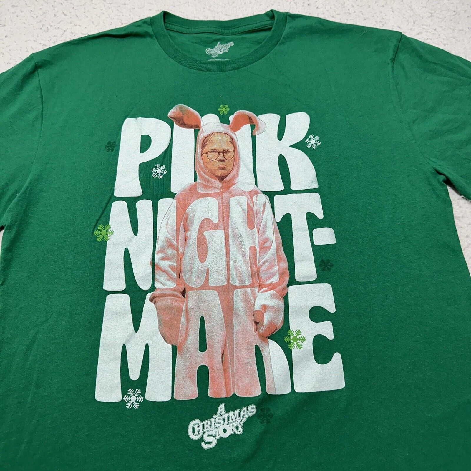 Other A Christmas Story XL Pink Nightmare Green Graphic T Shirt Size US XL / EU 56 / 4 - 2 Thumbnail