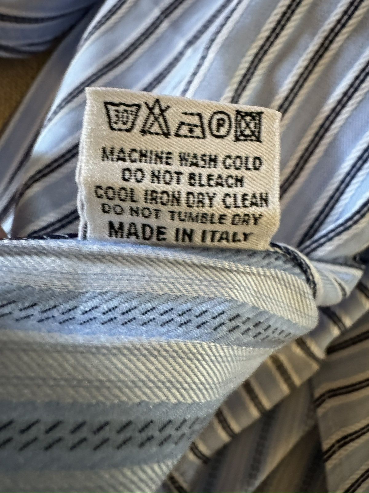 Canali CANALI Made in Italy Finely Striped French Cuff Shirt Size US XL / EU 56 / 4 - 8 Thumbnail