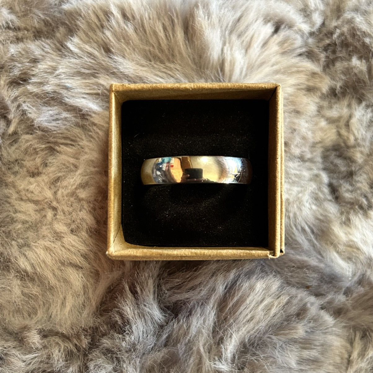 Jewelry Men’s 6mm polished Titanium band wedding ring NIB 14.5 Size ONE SIZE - 5 Thumbnail