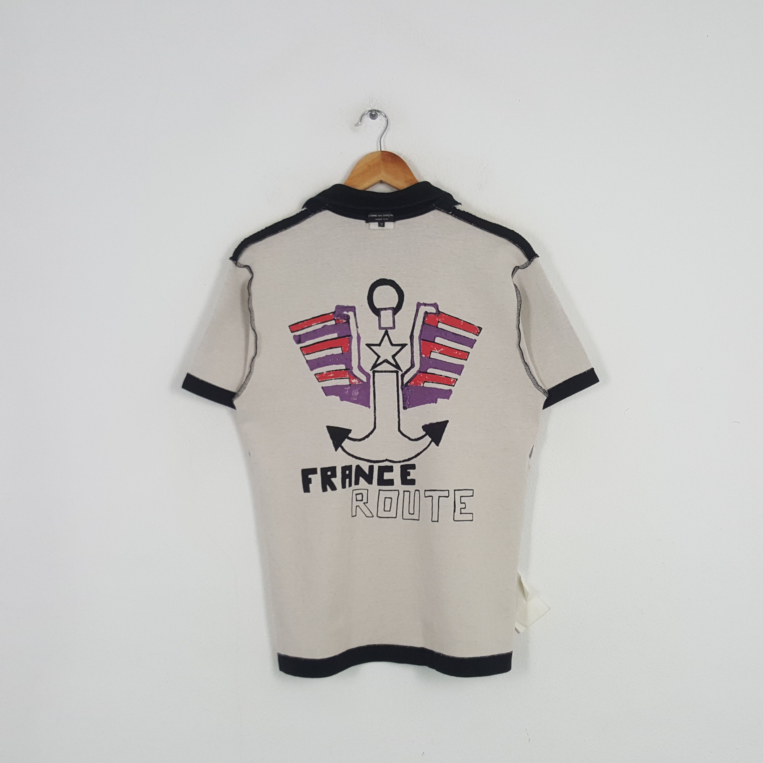 Comme des Garcons Homme Plus × Vintage Vintage Comme des Garcons France Route Rare Reversible Polos Size US M / EU 48-50 / 2 - 1 Thumbnail