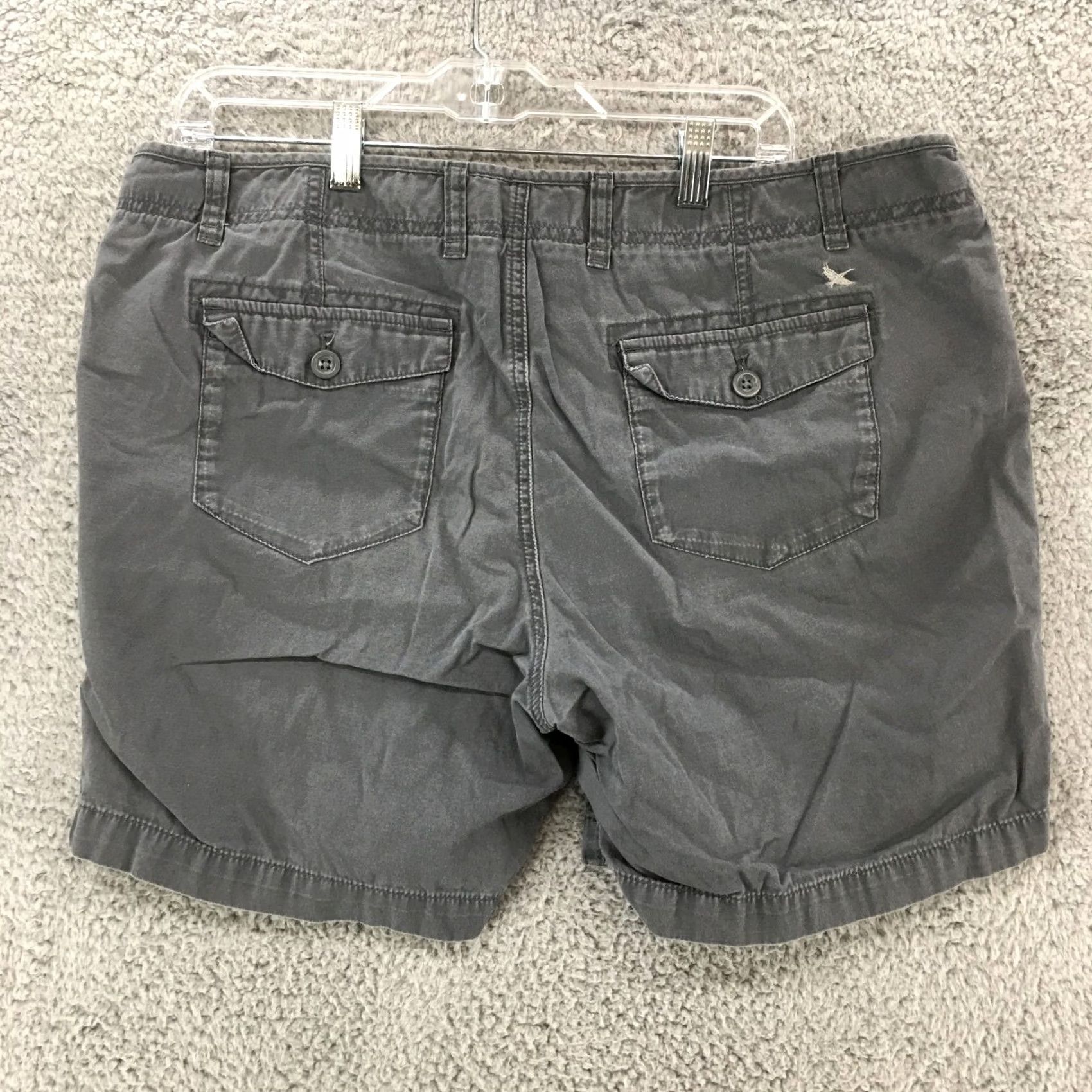 Eddie Bauer Eddie Bauer Chino Shorts Womens 16 Gray Mid Rise Zip Fly Flat Front Casual Size 38" / US 16 / IT 52 - 7 Thumbnail