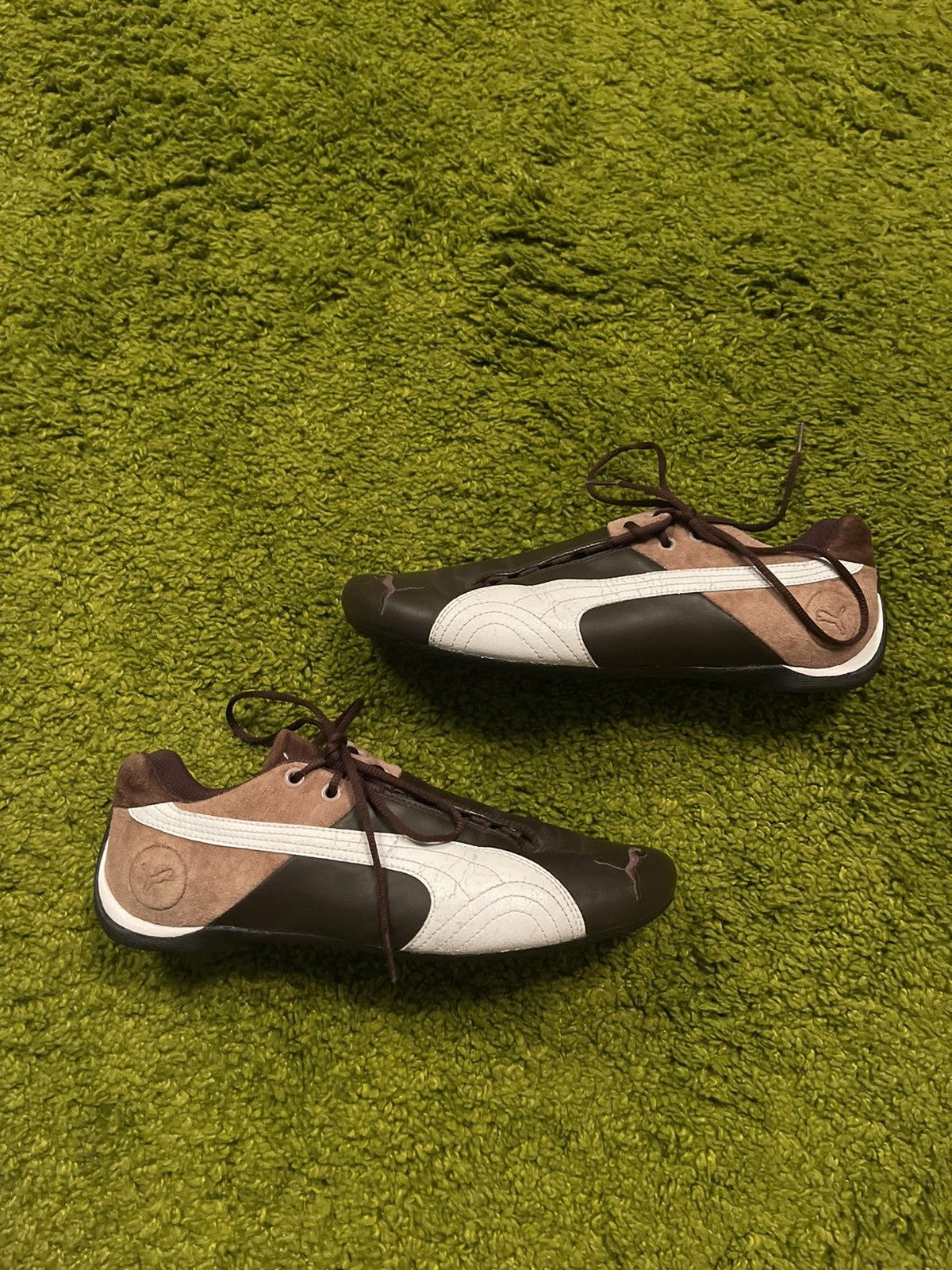 Designer × Puma × Vintage Puma 2000s vintage real leather Y2K assymetric sneakers Size US 9 / EU 42 - 2 Thumbnail