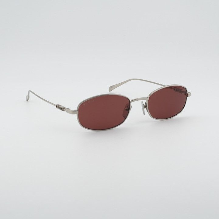Gucci Gucci GG1940S 003 Sunglasses Silver Rectangle Frame, Red Size ONE SIZE - 5 Thumbnail