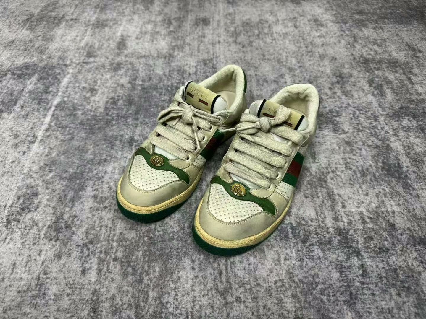Gucci Gucci Red Green Dirty Sneakers Size US 5.5 / IT 35.5 - 1 Thumbnail