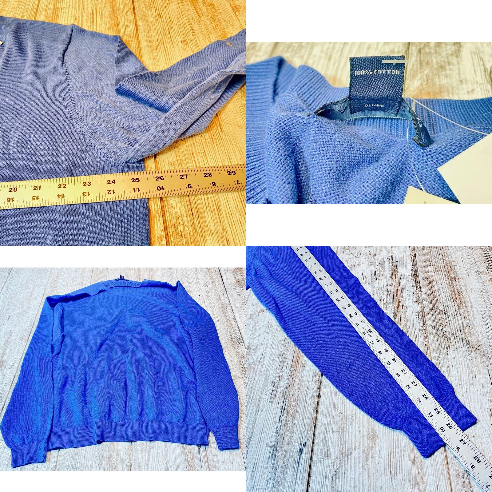 Lands' End VINTAGE Lands’ End Men’s XL Blue Cotton Crew Neck Pullover Sweater VTG VTG Size US XL / EU 56 / 4 - 8 Thumbnail