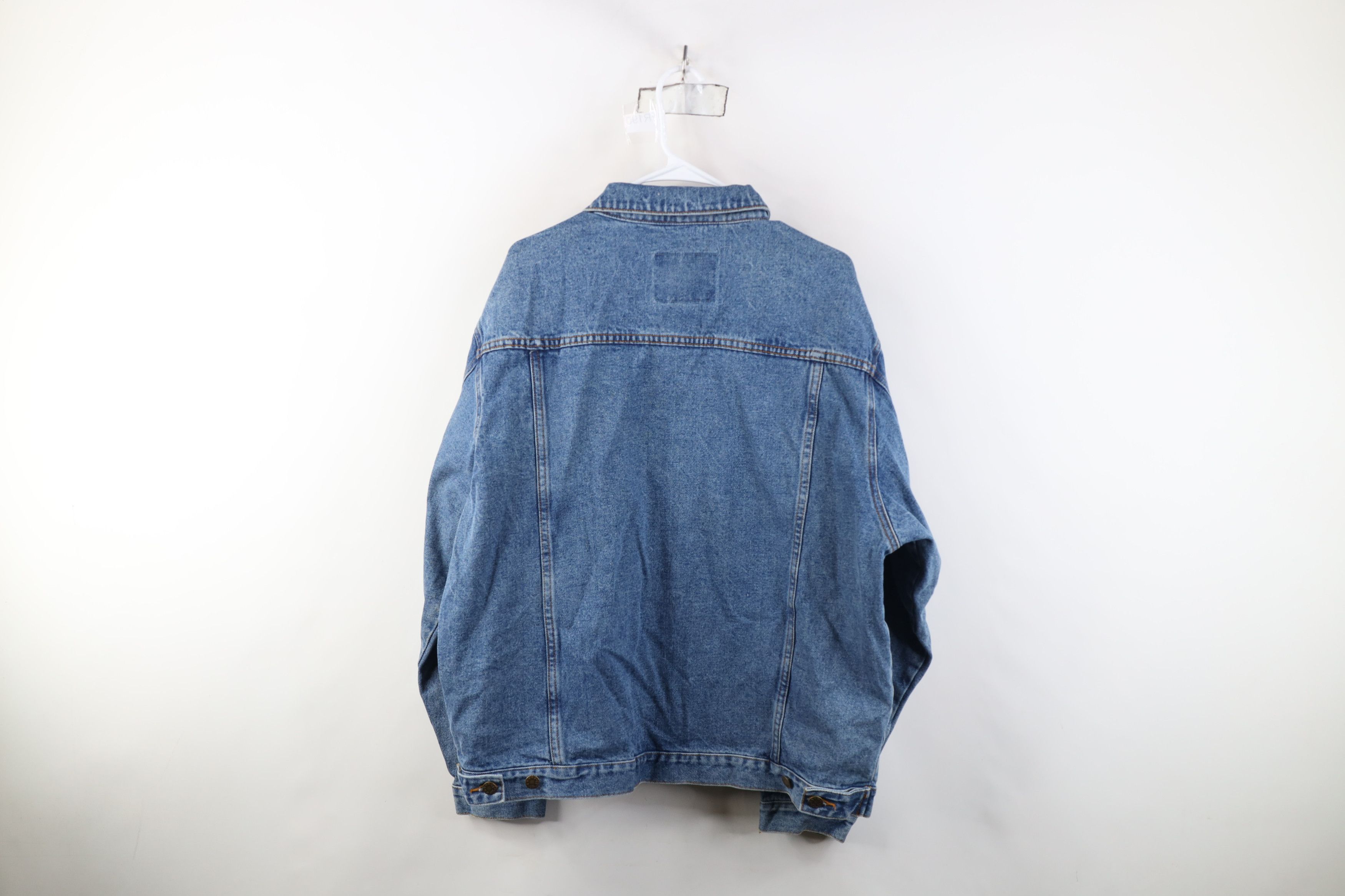 Vintage Vintage 90s Streetwear Denim Jean Trucker Jacket Blue Size US L / EU 52-54 / 3 - 13 Thumbnail