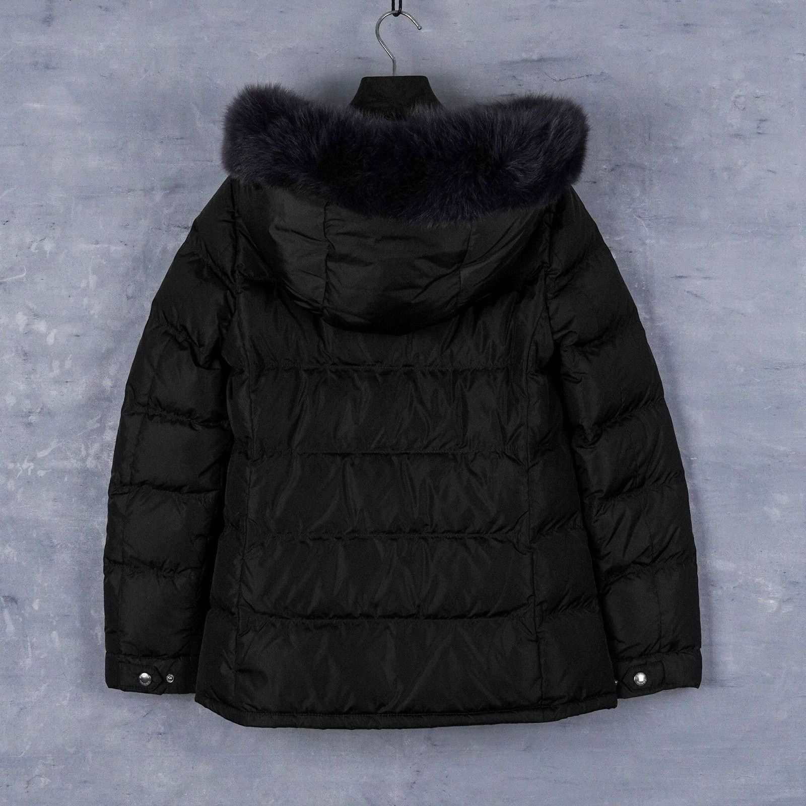 Prada Prada black nylon genuine fox fur hooded womens down jacket Size XS / US 0-2 / IT 36-38 - 3 Thumbnail