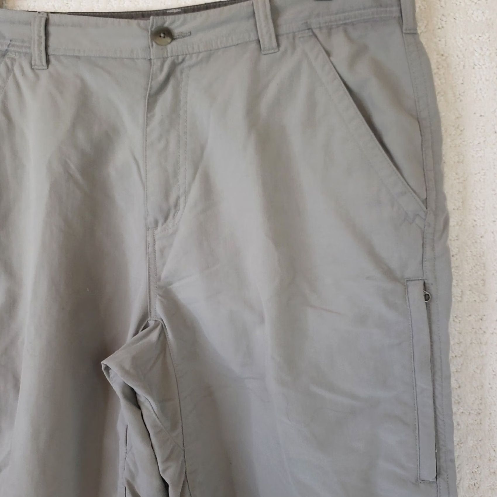 Vintage REI Mens Pants Chino Nylon Lightweight 34x28 Gray Zip Pockets UPF 50+ Easy Care Size US 34 / EU 50 - 3 Thumbnail