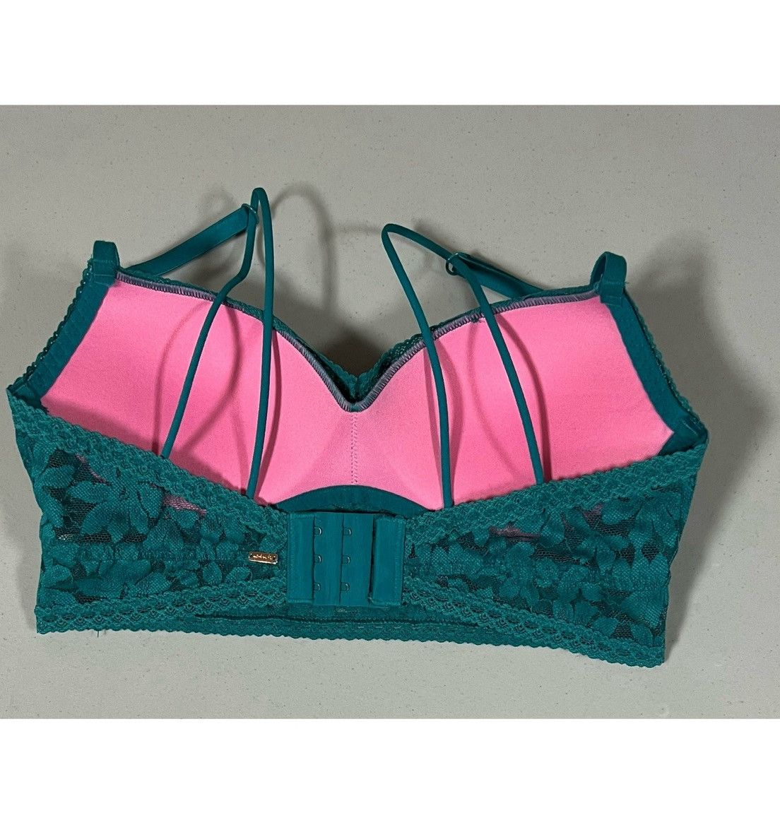 Victoria's Secret Emerald Green Lace Push-Up Bra Bralette Lingerie Size S 💚✨ Size S / US 4 / IT 40 - 4 Thumbnail