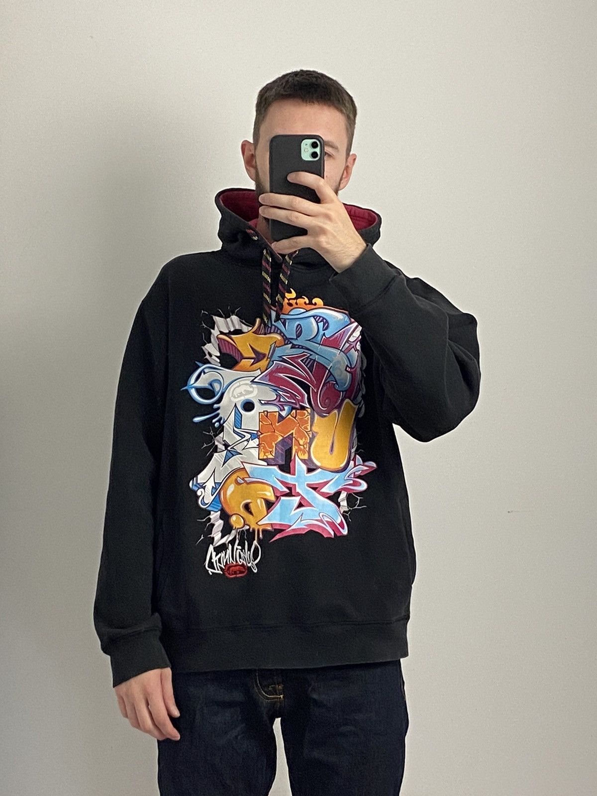 Other Vintage Ecko Unltd Y2K 2000's Black Big Logo Graffiti Size US XXL / EU 58 / 5 - 1 Thumbnail