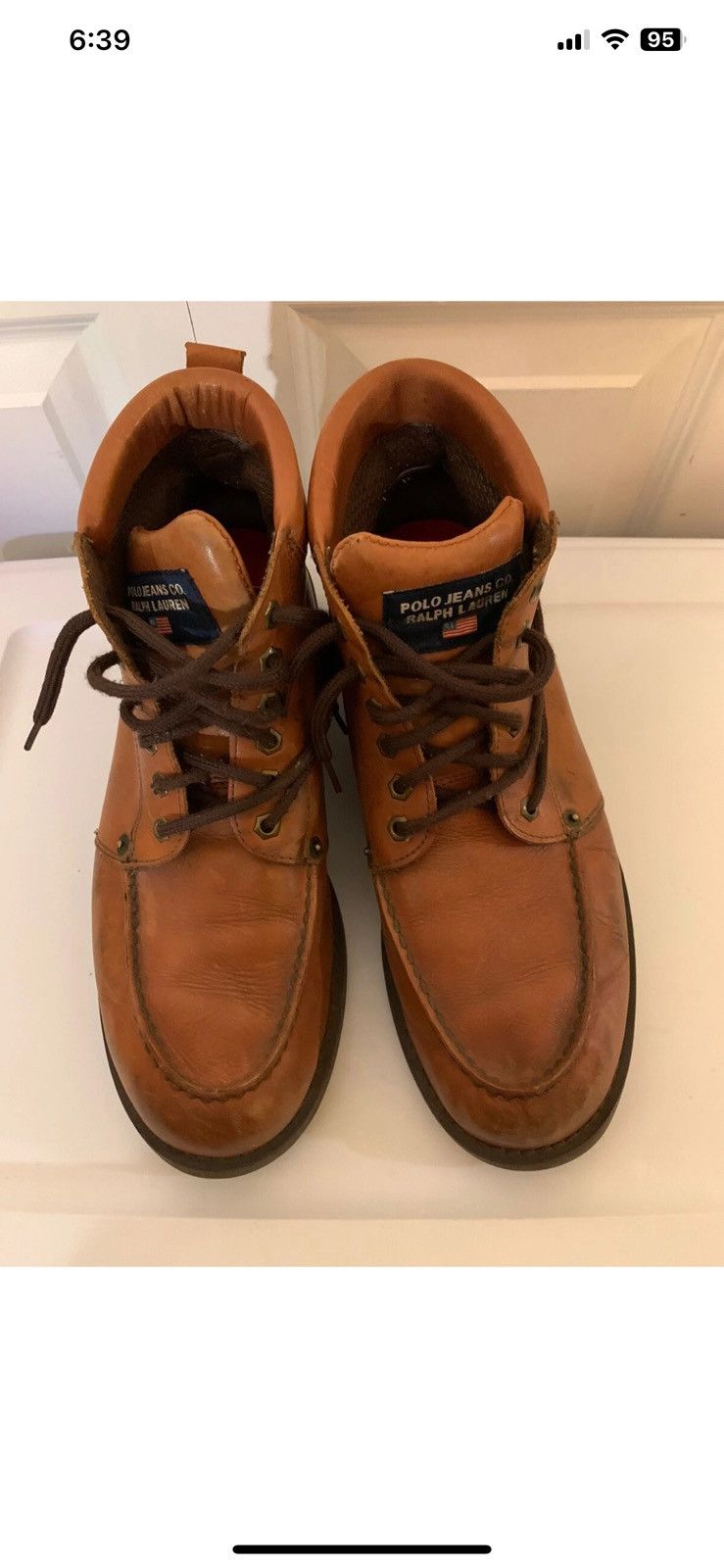 Ralph Lauren Ralph lauren polo jeans co mens sz 12 boots hiking work Size US 12 / EU 45 - 4 Thumbnail