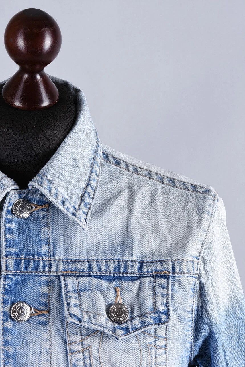 True Religion True Religion Light Wash Denim Trucker Jacket Size US M / EU 48-50 / 2 - 2 Thumbnail