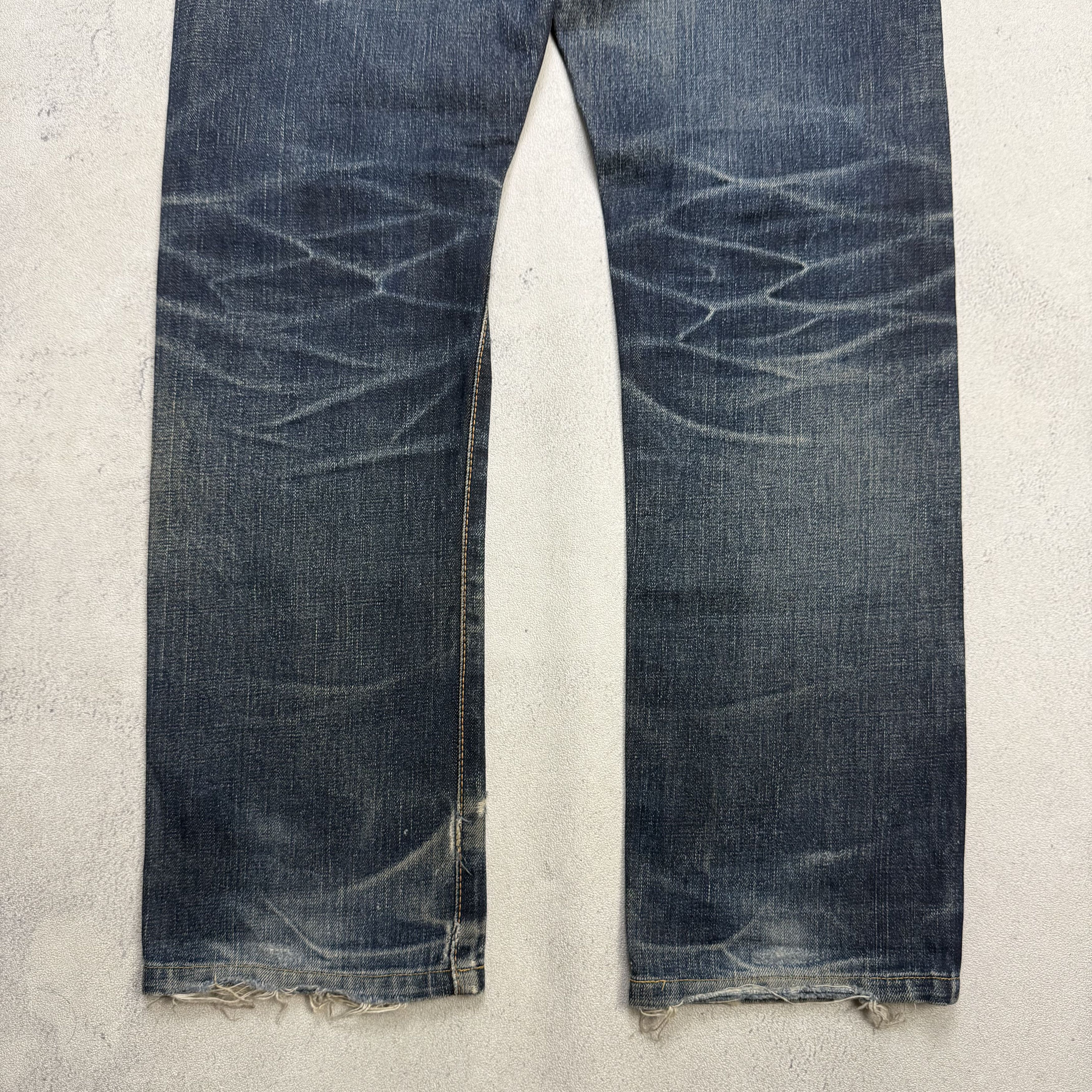 Edwin Vintage Edwin 505zxx Selvedge Distressed Denim Size US 31 - 10 Thumbnail