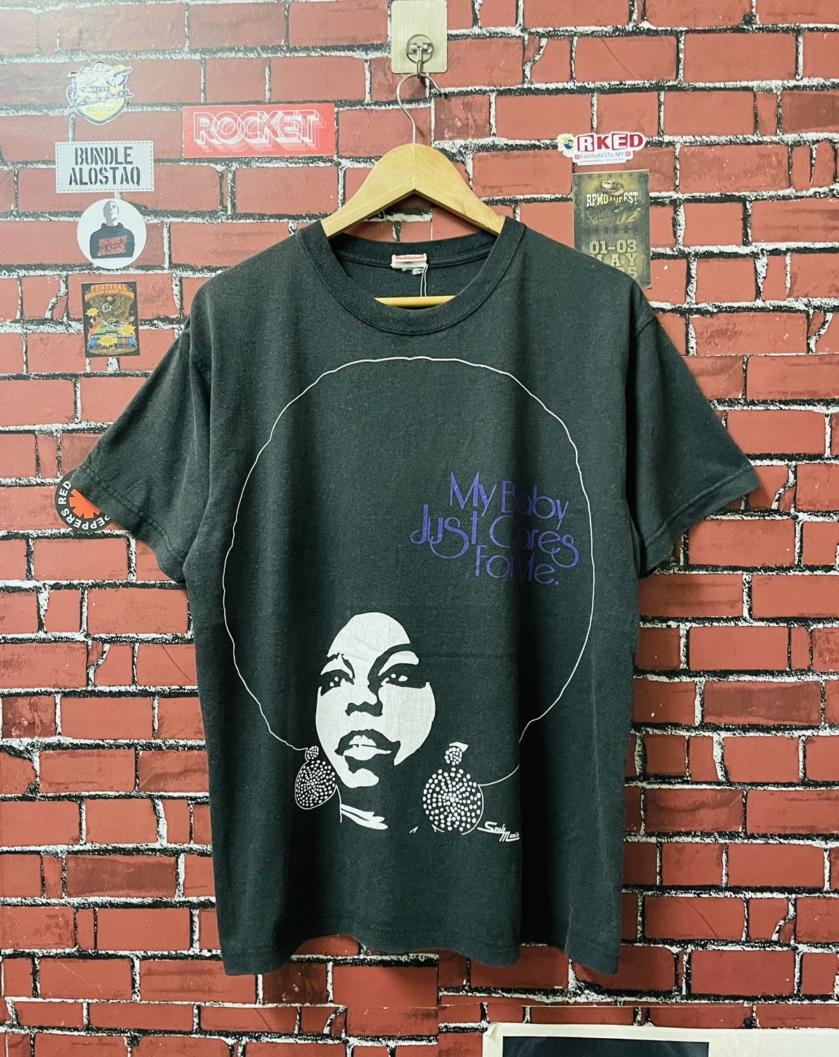 Vintage VINTAGE NINA SIMONE SOULS MANIA My Baby Just Cares For Me Size US L / EU 52-54 / 3 - 1 Thumbnail