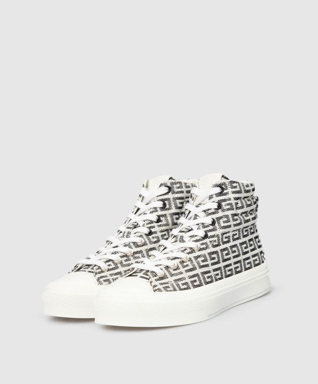 Givenchy o1srvl11e0225 Hi-Top Sneakers in White/Black Size US 11 / EU 44 - 2 Thumbnail