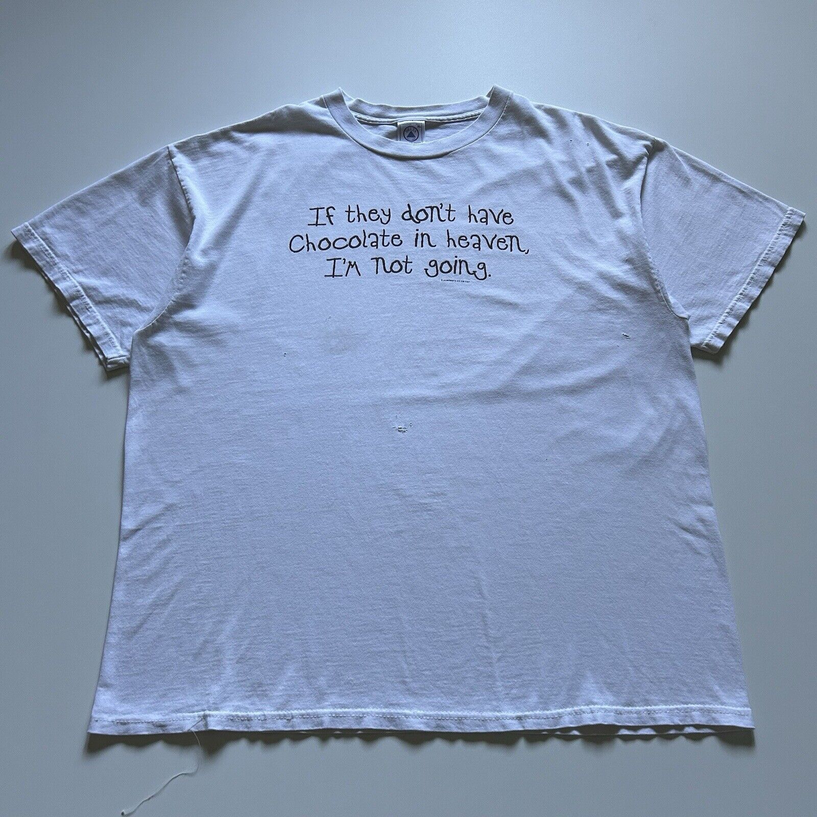 Vintage Vintage Y2K Chocolate In Heaven Shirt XL Funny Words Graphic Size US XL / EU 56 / 4 - 1 Thumbnail