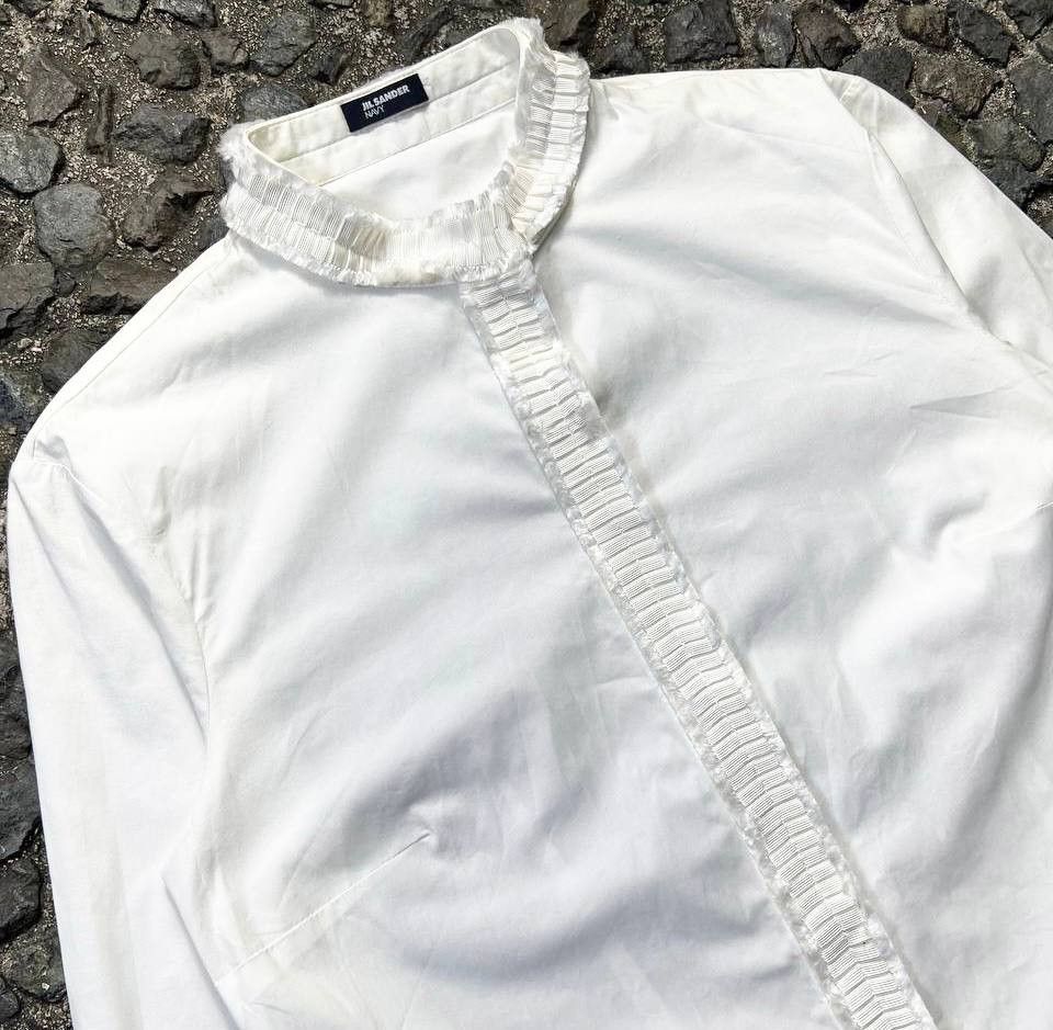 Jil Sander Jil Sander - Frill Shirt Size S / US 4 / IT 40 - 2 Thumbnail