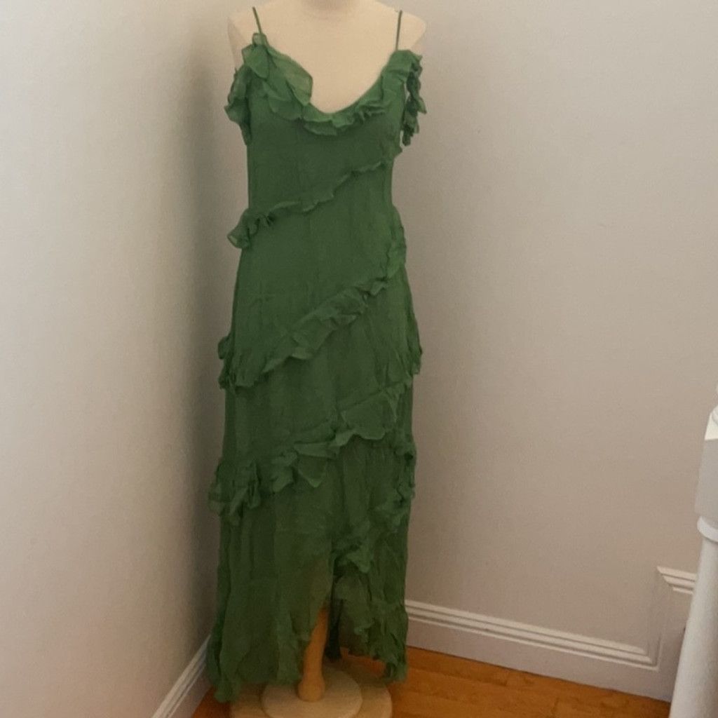 House of Harlow House of Harlow 1960 Maxime Maxi Dress in Green, Size: S Size S / US 4 / IT 40 - 4 Thumbnail