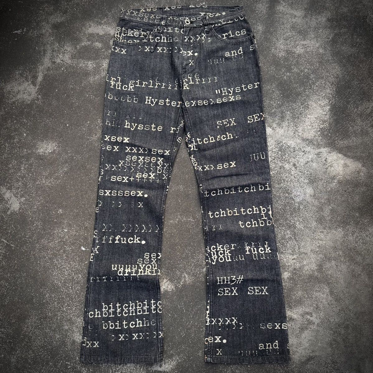Hysteric Glamour Hysteric Glamour ss99 “Typewriter” Flare Denim