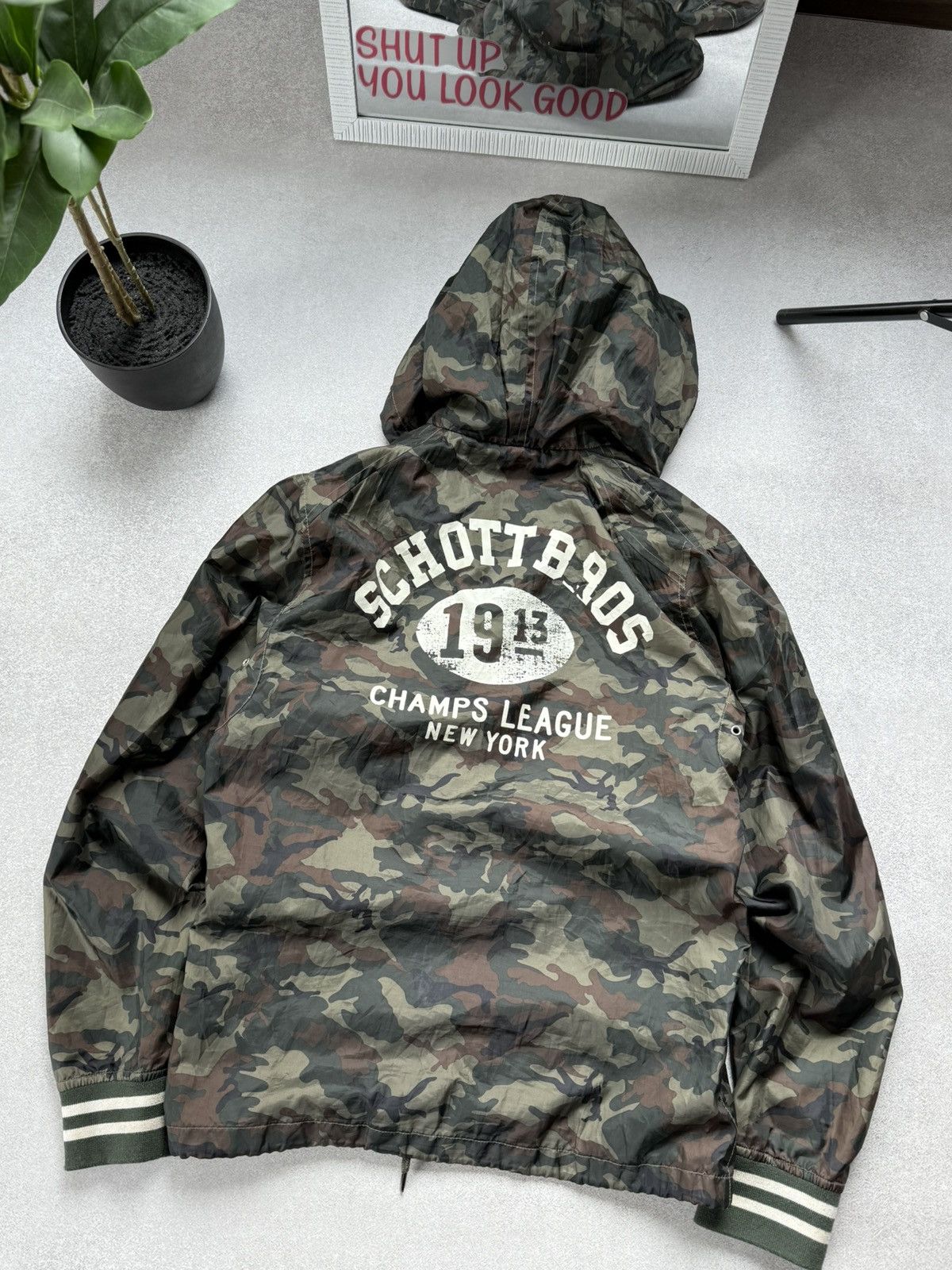 Schott Schott NYC Camouflage Hooded Jacket Men’s Camo Zip Up Size US S / EU 44-46 / 1 - 2 Thumbnail