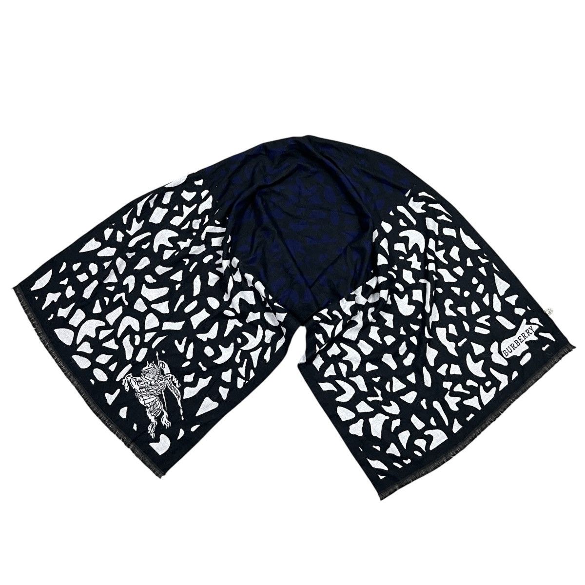 Burberry Burberry Prorsum Cashmere Scarf Made in Scotland Black Logo Size ONE SIZE - 2 Thumbnail
