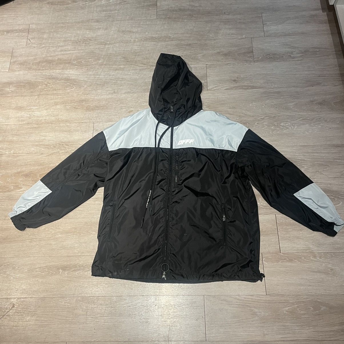 OFF-WHITE Unfinished Windbreaker Jacket Oversized Size Xs