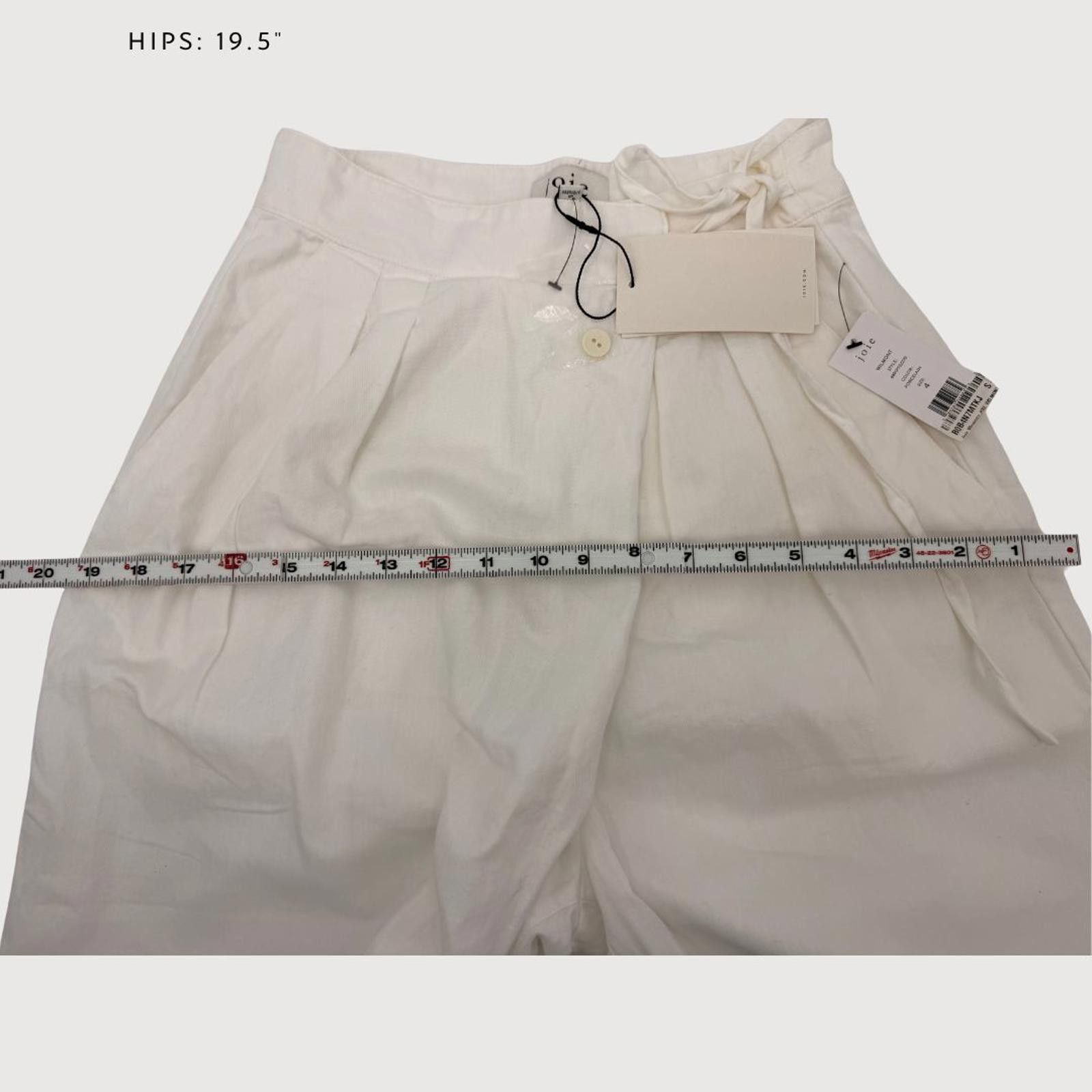 Jones New York Joie NWT Linen Tapered Trouser Pants White Size 4 High Rise Size 27" / US 4 / IT 40 - 8 Thumbnail