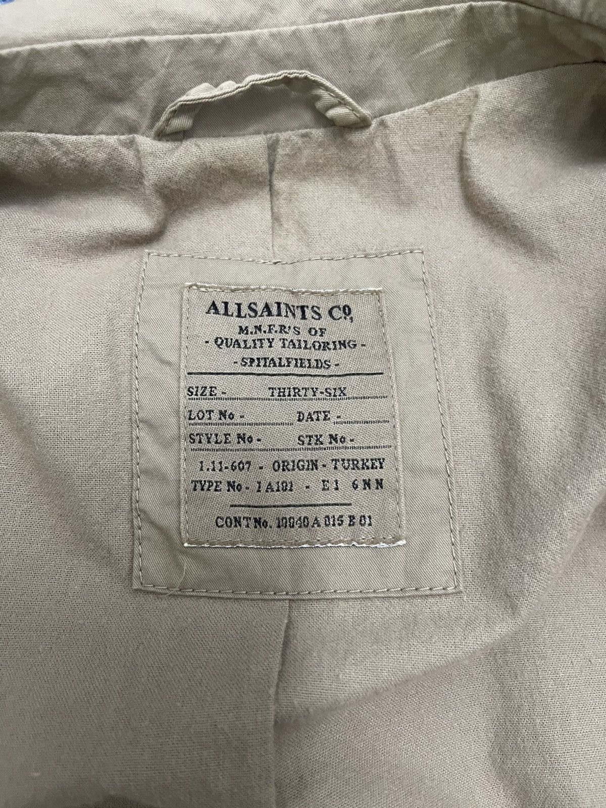 Allsaints Allsaints Spitalfields Foreman Jacket Size US XS / EU 42 / 0 - 12 Thumbnail