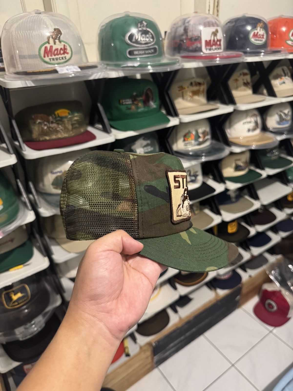 Vintage Vintage STIHL Chainsaw Patch Camo Trucker Hat - K Products Size ONE SIZE - 3 Thumbnail