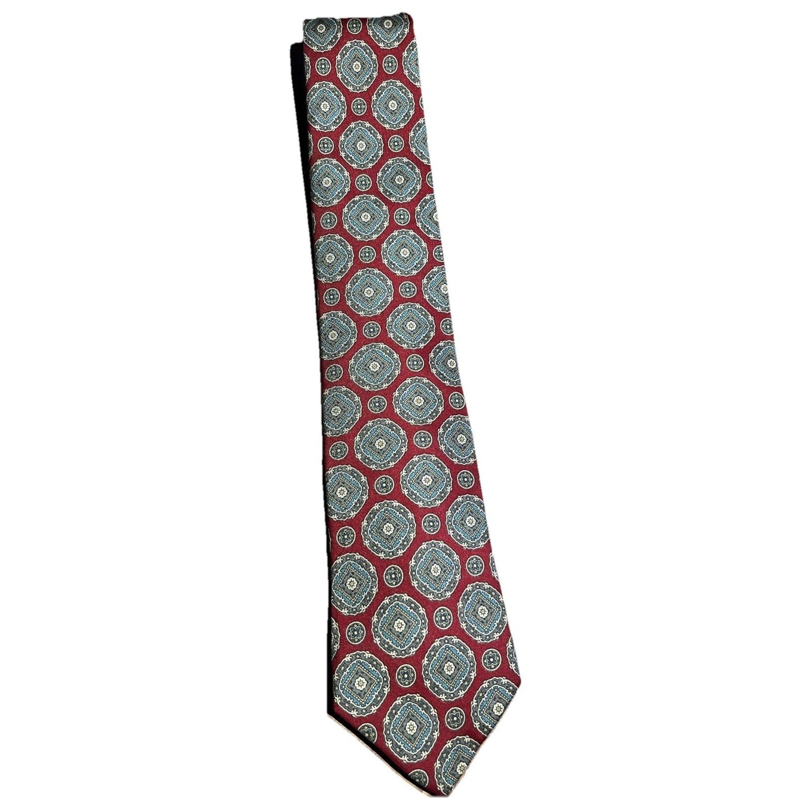 Other david martin menswear vintage Red geometric silk necktie Size ONE SIZE - 1 Thumbnail