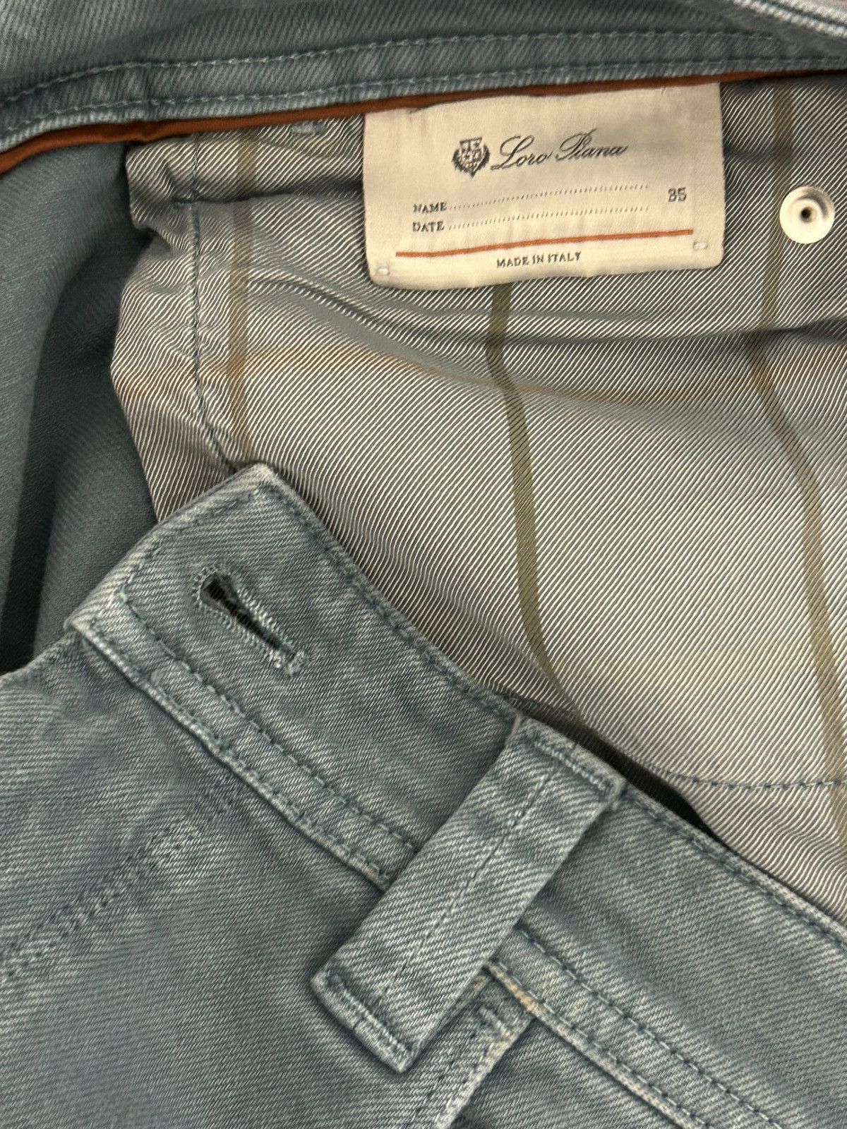 Loro Piana Loro Piana Mens Blue/Teal Jeans Size 35 Size US 35 - 5 Thumbnail