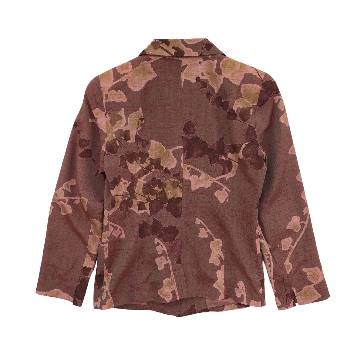 Kenzo KENZO Paris Brown Floral Pattern Rayon Suit Blazer / Jacket Size M / US 6-8 / IT 42-44 - 12 Thumbnail